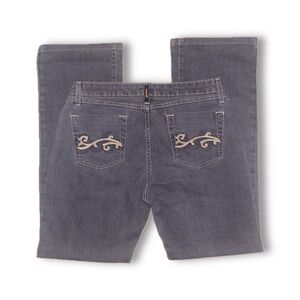 twenty x houston lowest rise slim fit flared grey pants